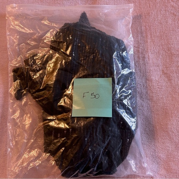 NWOT black sequined halter mini dress size 0 prom cocktail party dress - Picture 11 of 11